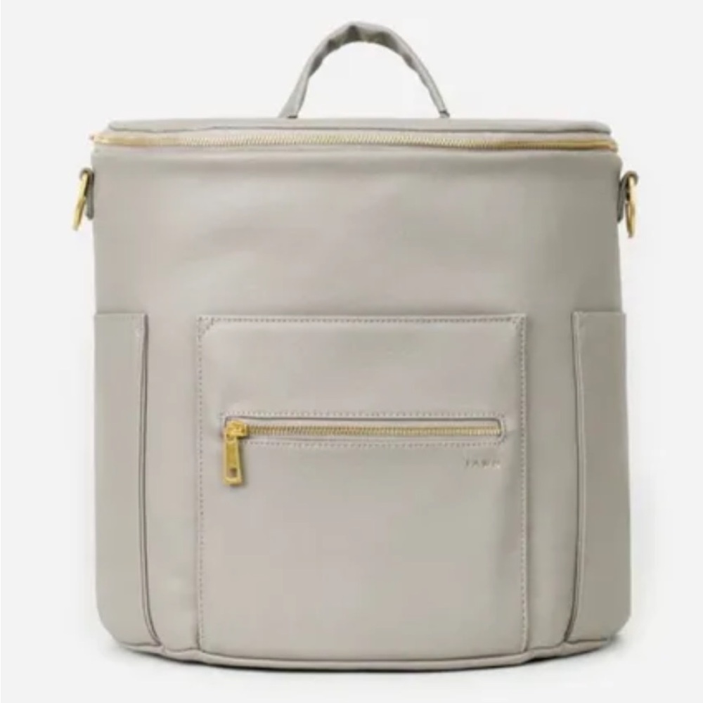 Fawn design gray backpack diaper bag